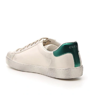 Shop Gucci Ace Blade Print Sneakers In White