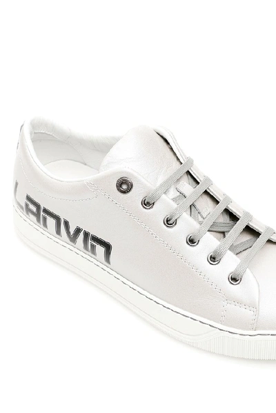 Shop Lanvin Logo Print Sneakers In Multi