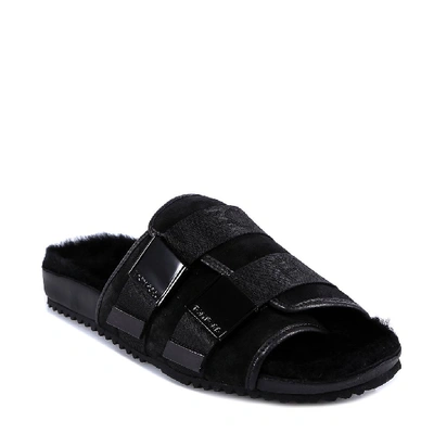 Shop Tom Ford Double Buckle Slides In Black