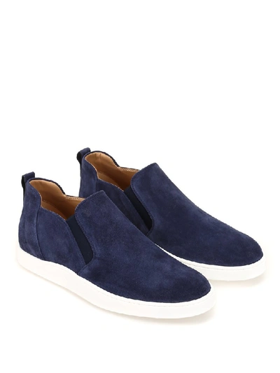 Shop Tod's Slip On Sneakers In Blue