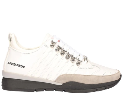 Shop Dsquared2 251 Logo Lace Up Sneakers In White