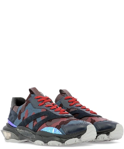 Shop Valentino Bounce Camouflage Sneakers In Multi