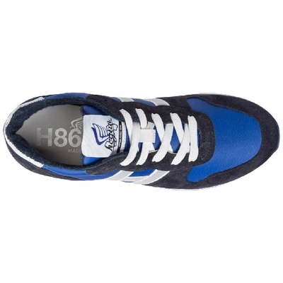 Shop Hogan H383 Logo Low Top Sneakers In Blue