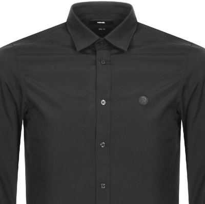 Shop Diesel S Bill Slim Fit Shirt Black
