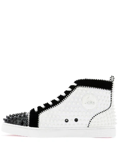 Shop Christian Louboutin Louis Spikes 2 Sneakers In White