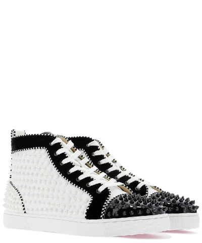 Shop Christian Louboutin Louis Spikes 2 Sneakers In White