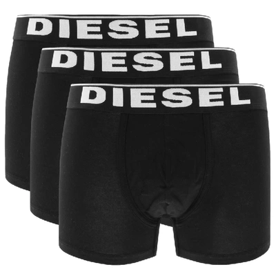 Shop Diesel Underwear Damien 3 Pack Boxer Shorts Black