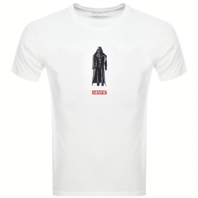 Shop Levi's X Star Wars Darth Vader Logo T Shirt White