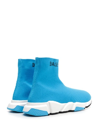 Shop Balenciaga Speed Sock Sneakers In Light Blue