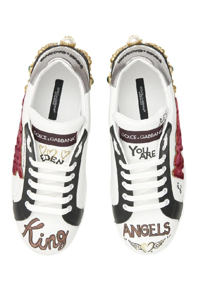 Shop Dolce & Gabbana Amore Patch Sneakers In Multi