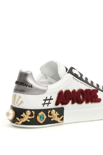 Shop Dolce & Gabbana Amore Patch Sneakers In Multi