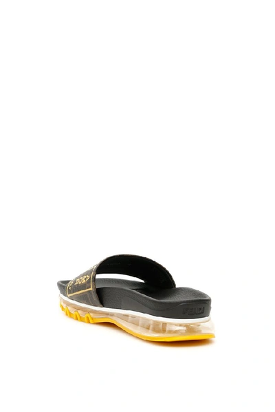 Shop Fendi Ff Logo Sandals In Multi