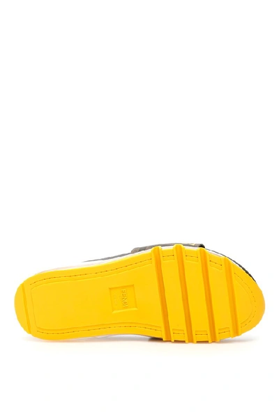 Shop Fendi Ff Logo Sandals In Multi