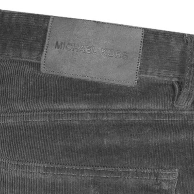 Michael Kors Parker Stretch Slim Fit Corduroy Pants In Grey