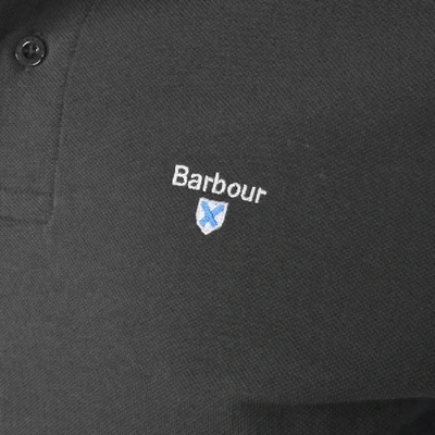 Shop Barbour Pique Polo T Shirt Grey