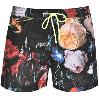 Shop Paul Smith Ps By  Floral Swim Shorts Black