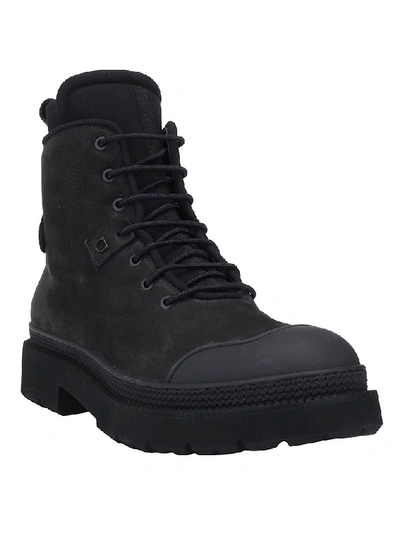 Shop Ferragamo Salvatore  Tolk Military Boots In Nero