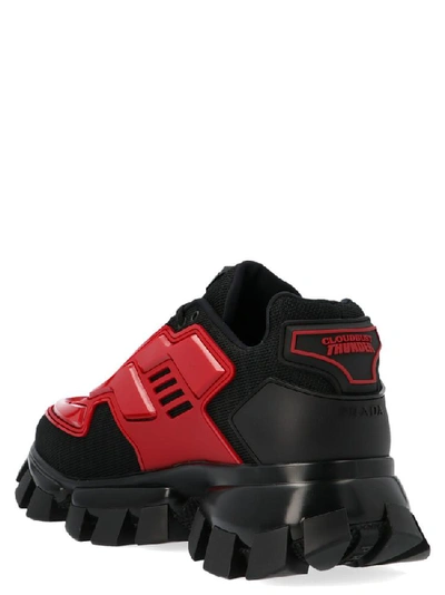 Shop Prada Cloudbust Thunder Low Top Sneakers In Red