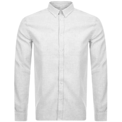 Shop Les Deux Long Sleeve Desert Shirt Grey