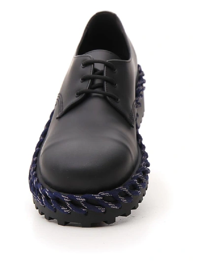 Balenciaga Derby Rope Lace Leather Shoes In Black | ModeSens