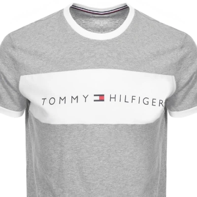 Shop Tommy Hilfiger Lounge Logo Flag T Shirt Grey