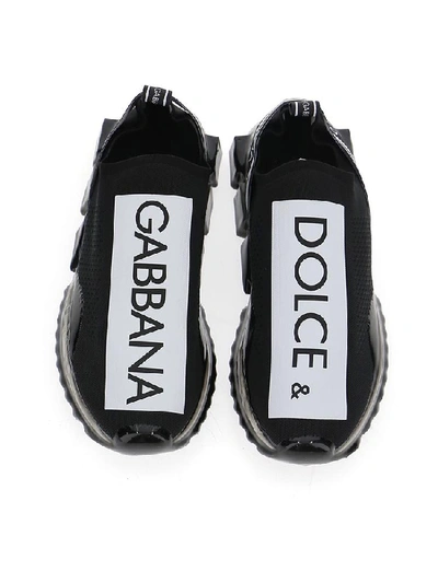 Shop Dolce & Gabbana Low Top Sock Trainers In Black