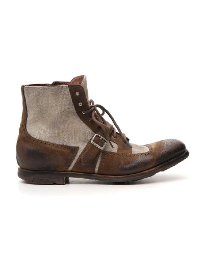 Shop Church's Oxford Panelled Lace In Brown