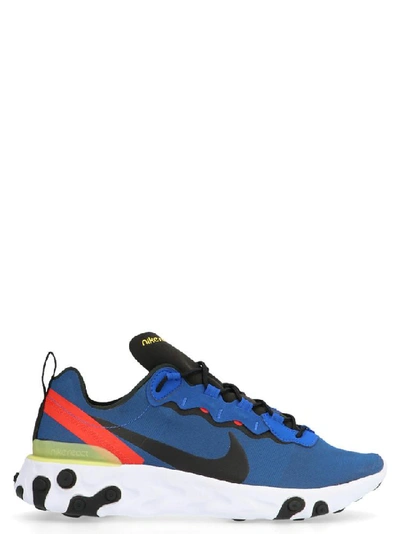 Shop Nike React Element 55 Low Top Sneakers In Blue