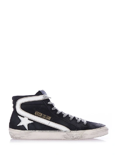 Shop Golden Goose Deluxe Brand Slide Sneakers In Blue