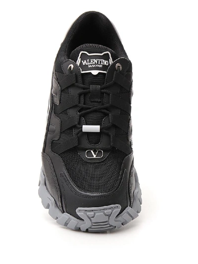 Shop Valentino Garavani Climber Logo Lace Up Sneakers In Black