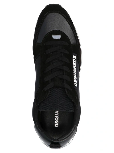 Shop Dsquared2 Logo Low Top Sneakers In Black