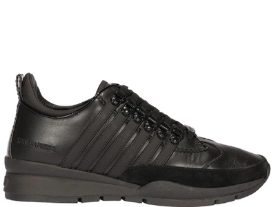 Shop Dsquared2 251 Logo Lace Up Sneakers In Black