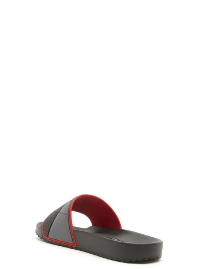 Shop Prada Logo Pool Slides In Red