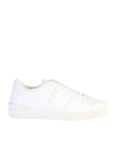 Shop Valentino Garavani Rockstud Untitled Sneakers In White