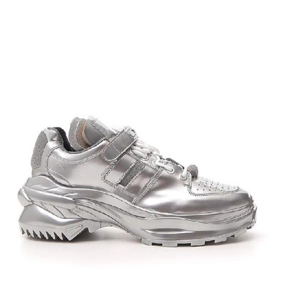 Shop Maison Margiela Chunky Retro Fit Sneakers In Silver