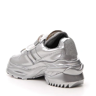 Shop Maison Margiela Chunky Retro Fit Sneakers In Silver