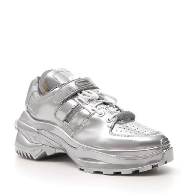 Shop Maison Margiela Chunky Retro Fit Sneakers In Silver