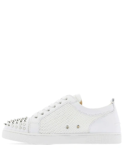 Shop Christian Louboutin Ac Louis Junior Spikes Sneakers In White
