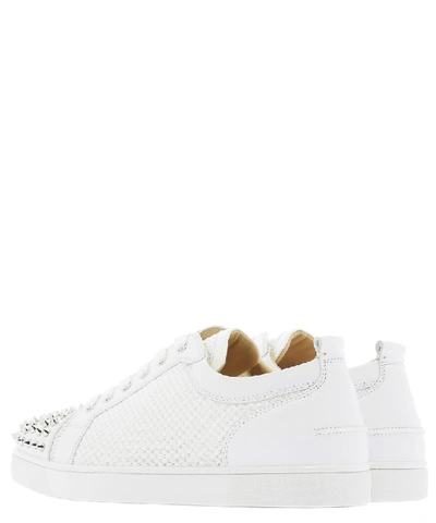 Shop Christian Louboutin Ac Louis Junior Spikes Sneakers In White