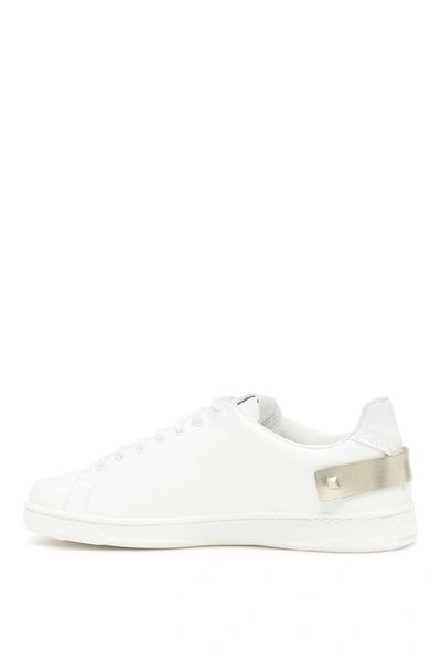 Shop Valentino Garavani Backnet V Logo Sneakers In White