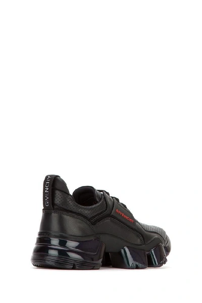 Shop Givenchy Jaw Iridescent Logo Low Top Sneakers In Black