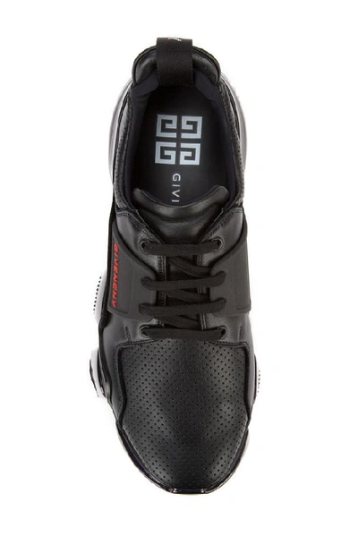 Shop Givenchy Jaw Iridescent Logo Low Top Sneakers In Black