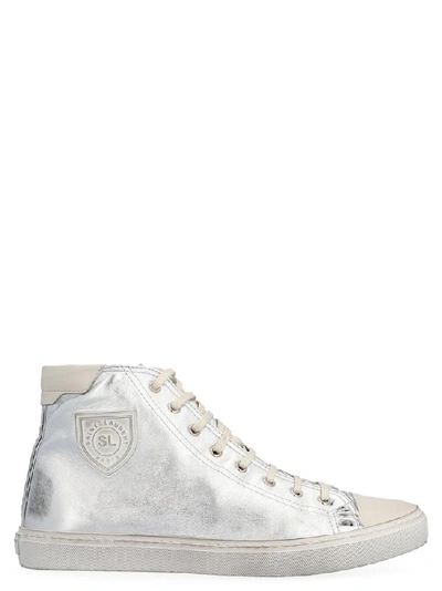 Shop Saint Laurent Bedford Sneakers In Silver