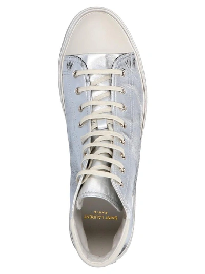 Shop Saint Laurent Bedford Sneakers In Silver