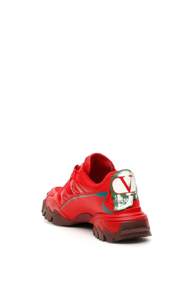 Shop Valentino X Undercover V Logo Sneakers In Red