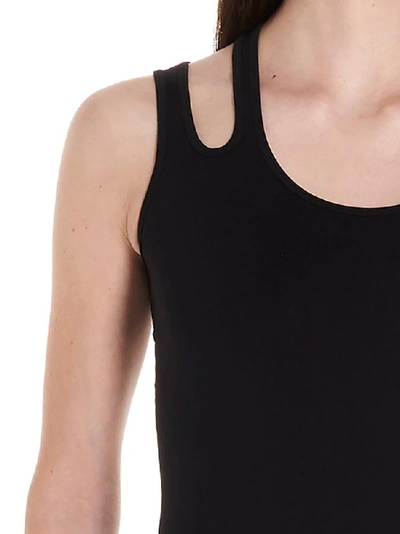 Shop Helmut Lang Slashed Seamless Tank Top In Black