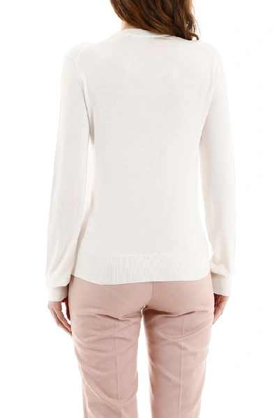 Shop Dolce & Gabbana Flower Appliqué Sweatshirt In White
