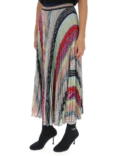 Shop Missoni All Over Print Pleated Skirt In Multi