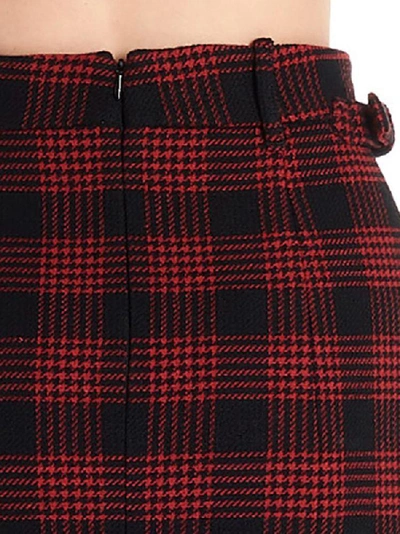 Shop Red Valentino Checkered High Waist Skirt