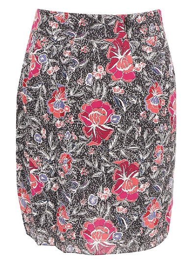 Shop Isabel Marant Étoile Gathered Floral Mini Skirt In Multi